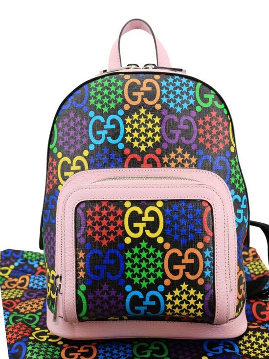 Gucci  Psychedelic GG Supreme Monogram Canvas Backpack Bag Multicolor 601296 main image 6